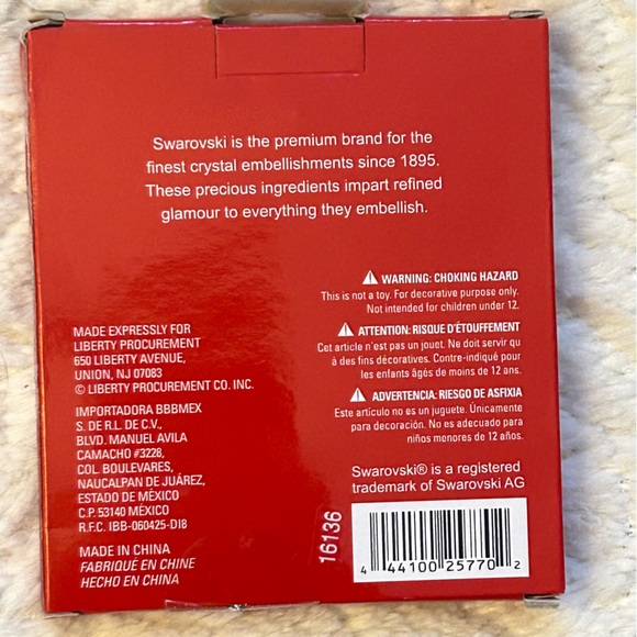 Harvey Lewis Initial ‘A’ Ornament with Swarovski Crystals - Picture 2 of 2